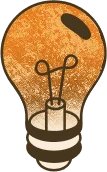 Filament light bulb icon