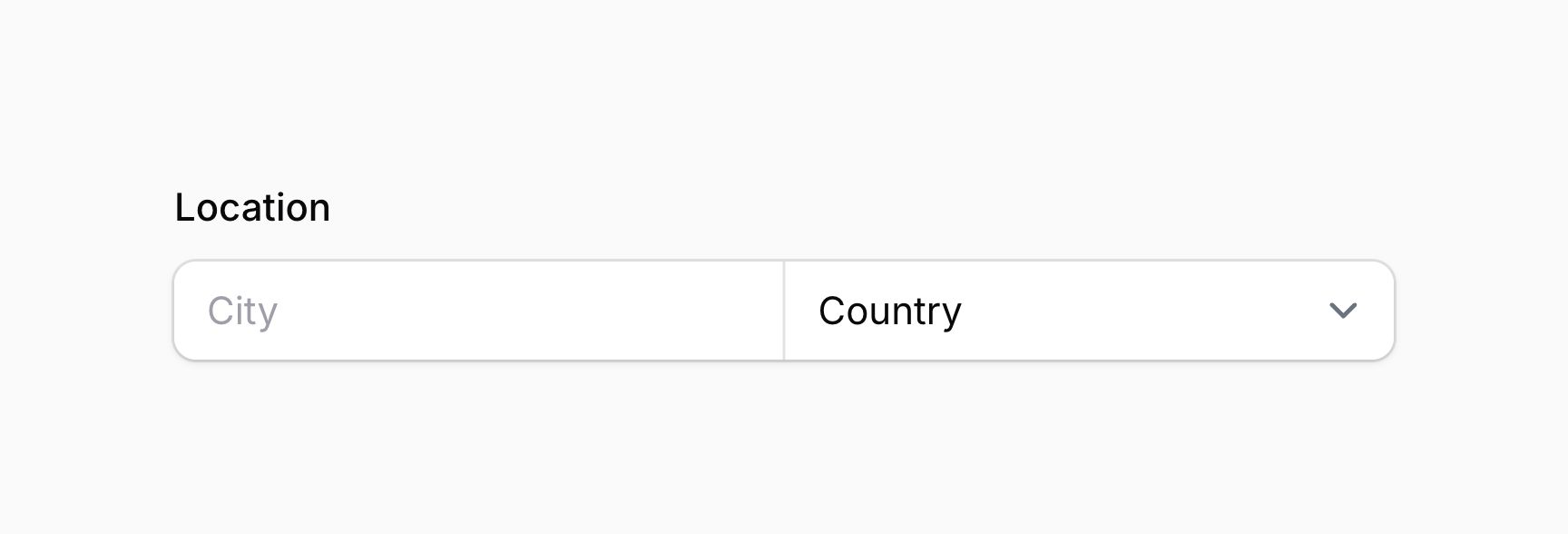 Fused group of form fields in columns