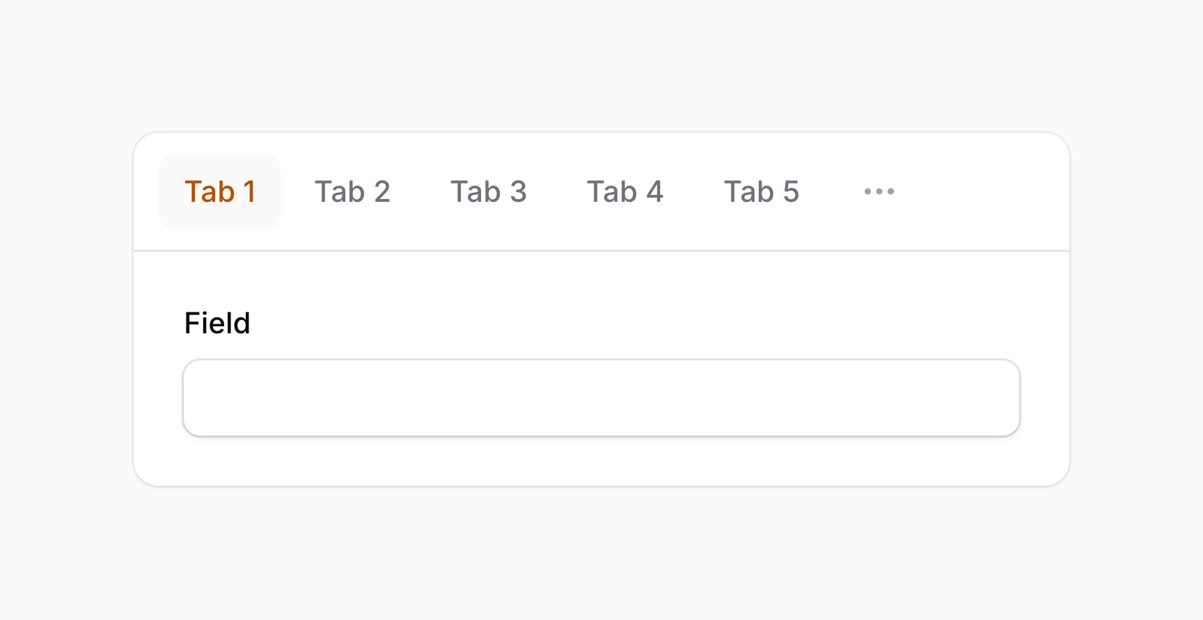 Non-scrollable tabs with overflow dropdown