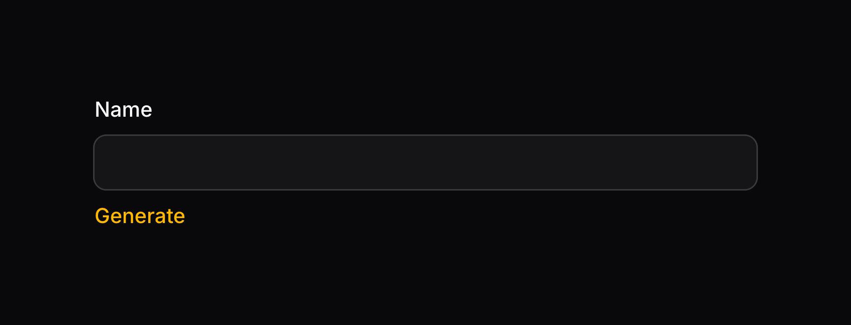Form field with action below content