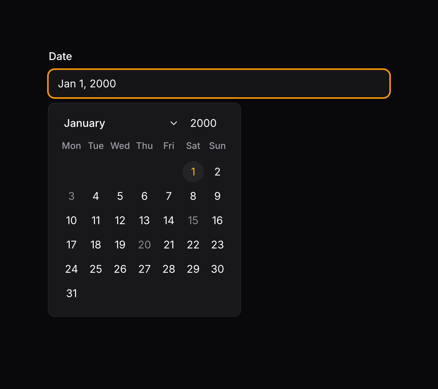 Date time picker where dates are disabled