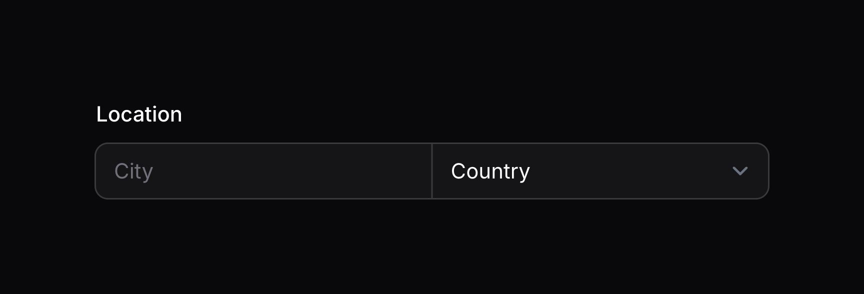 Fused group of form fields in columns
