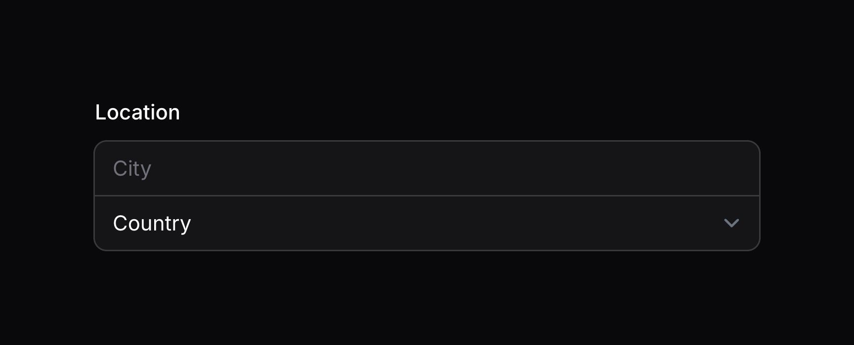 Fused group of form fields with label