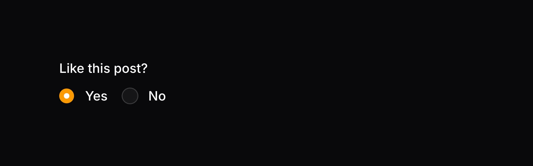 Inline toggle buttons