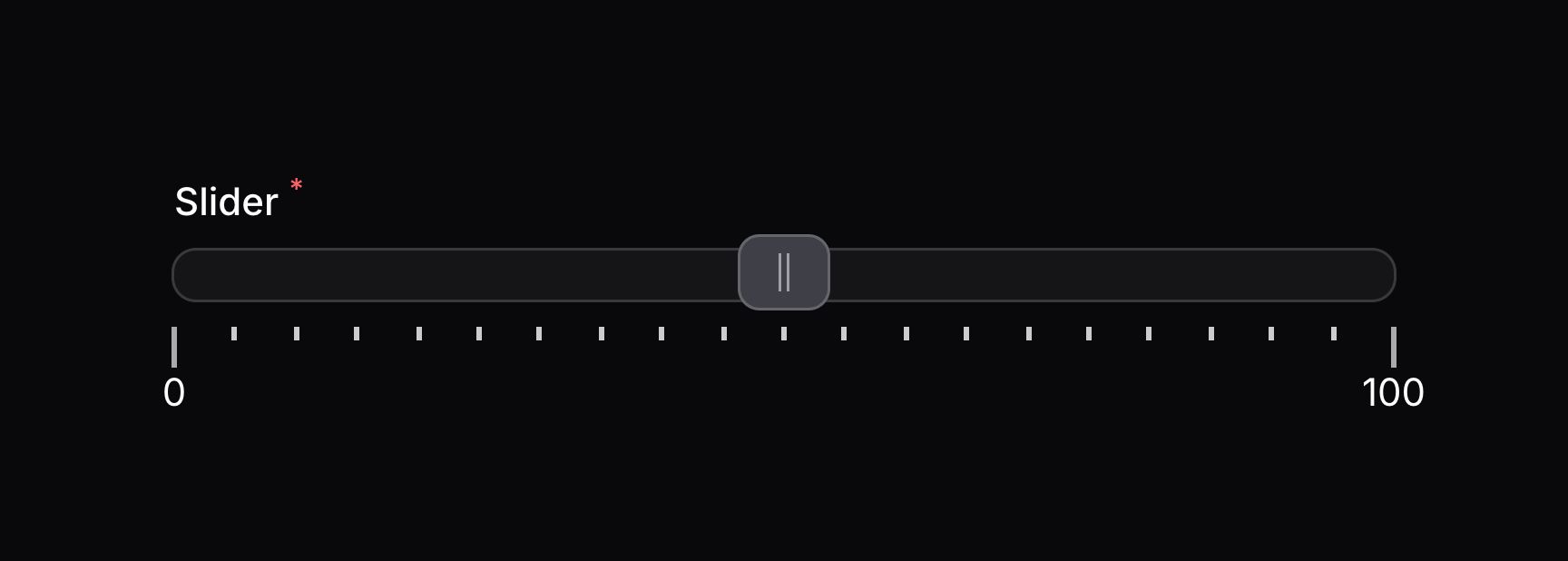 Slider with a custom pips density