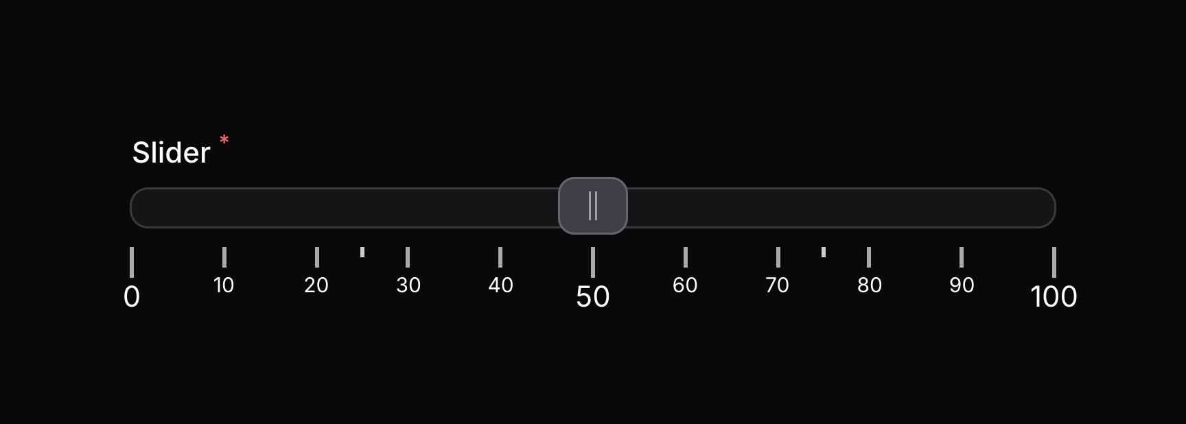 Slider with pips filter