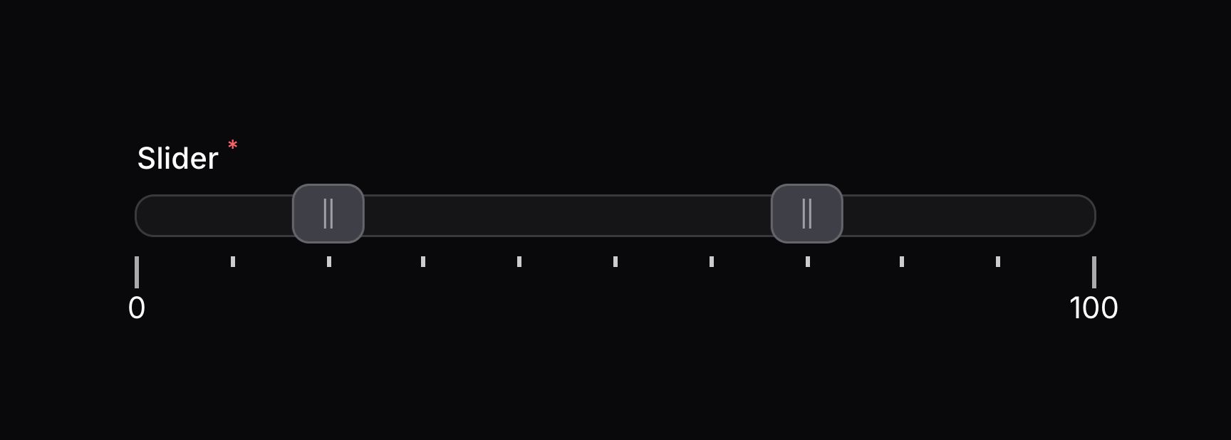 Slider with multiple pips