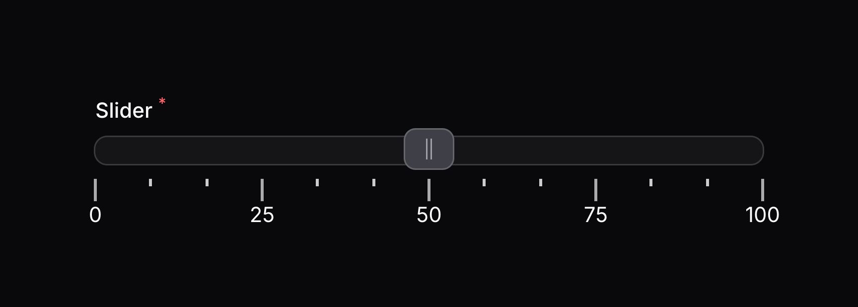 Slider with pips on positions