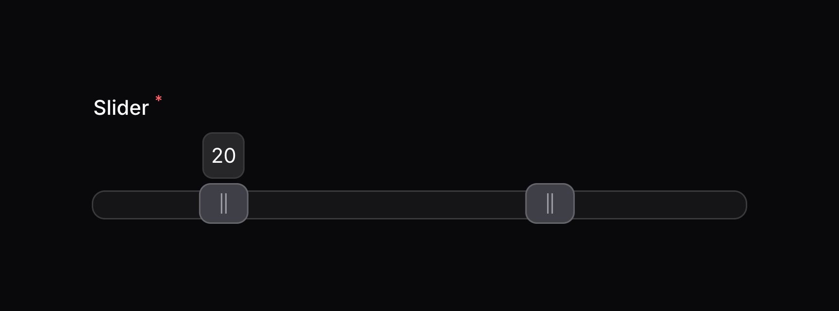 Slider with multiple tooltips