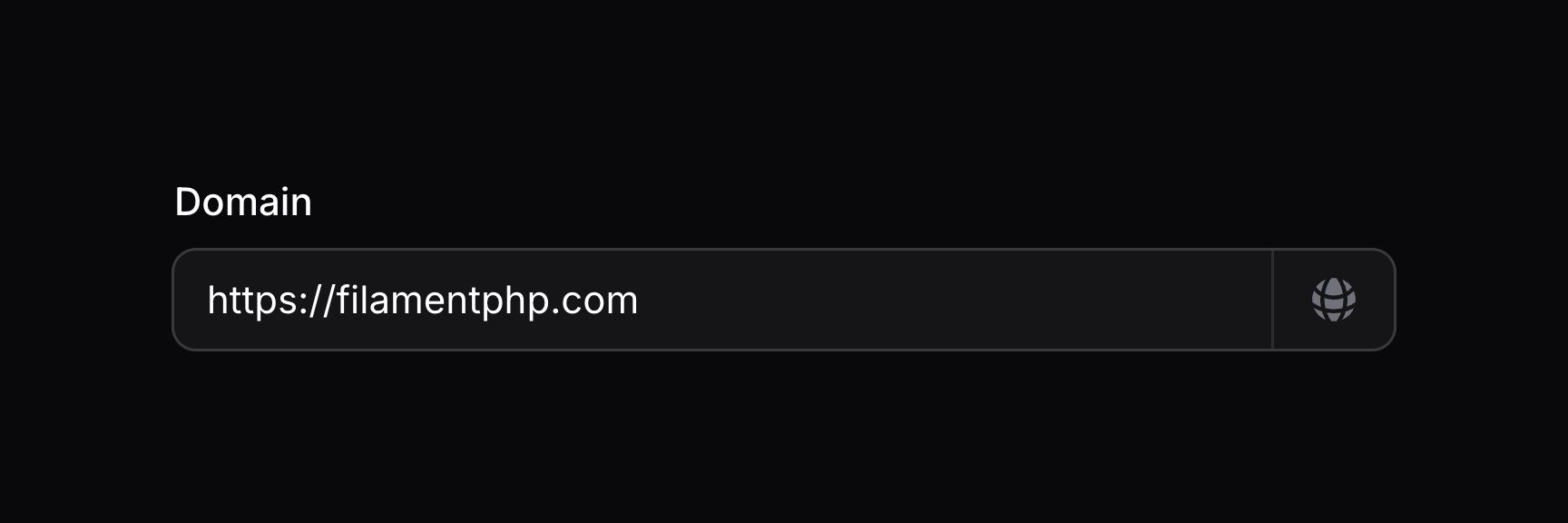 Text input with suffix icon
