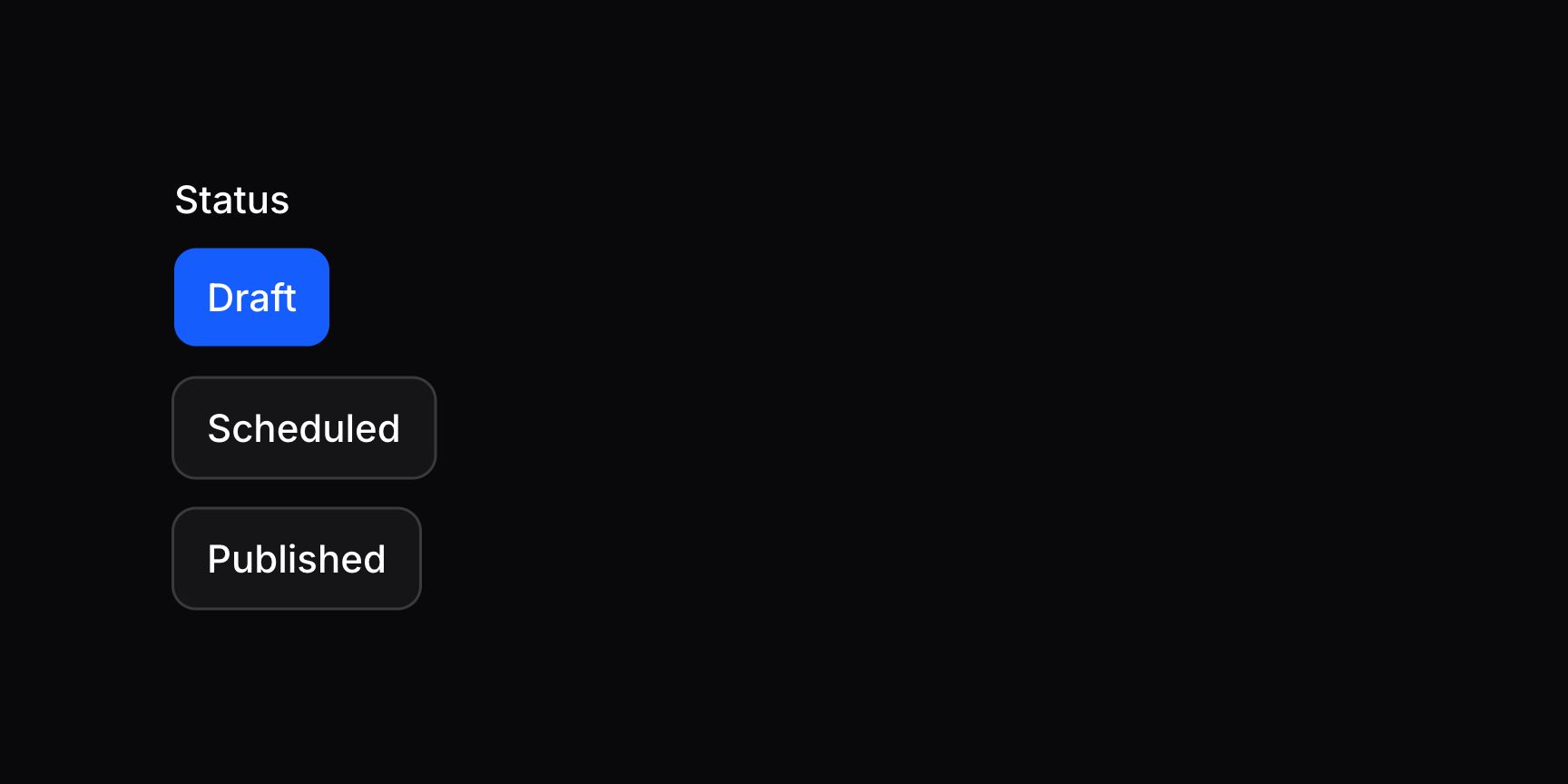 Toggle buttons with different colors