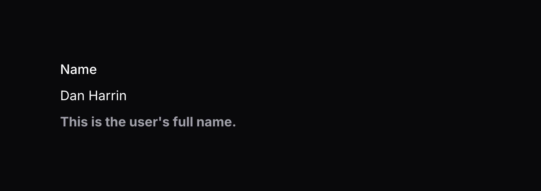 Infolist entry with component below content