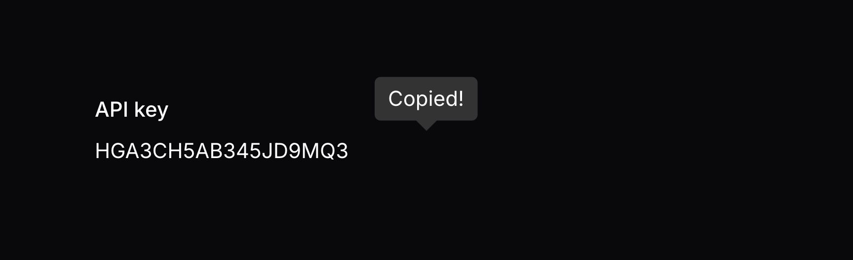 Text entry with a button to copy it