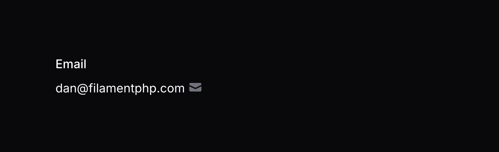 Text entry with icon after