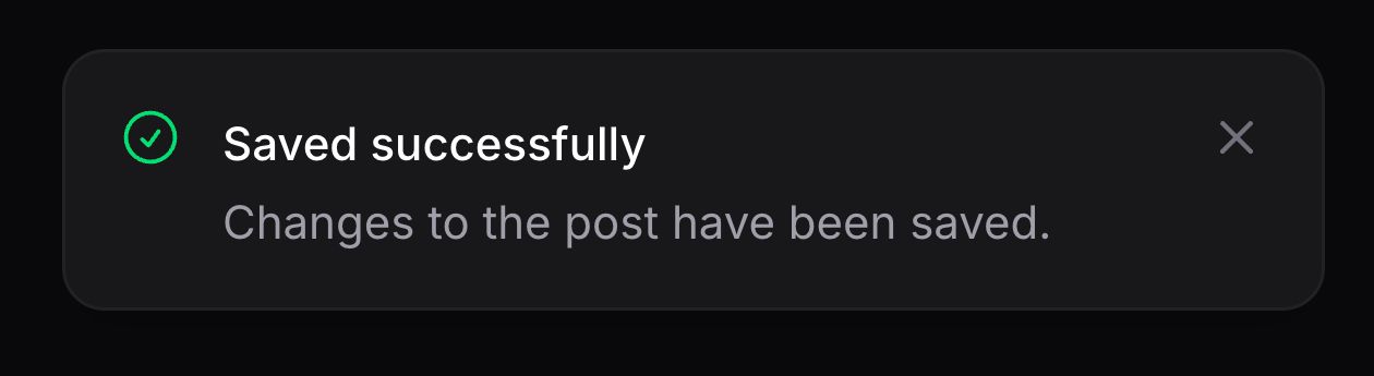 Notification with body text