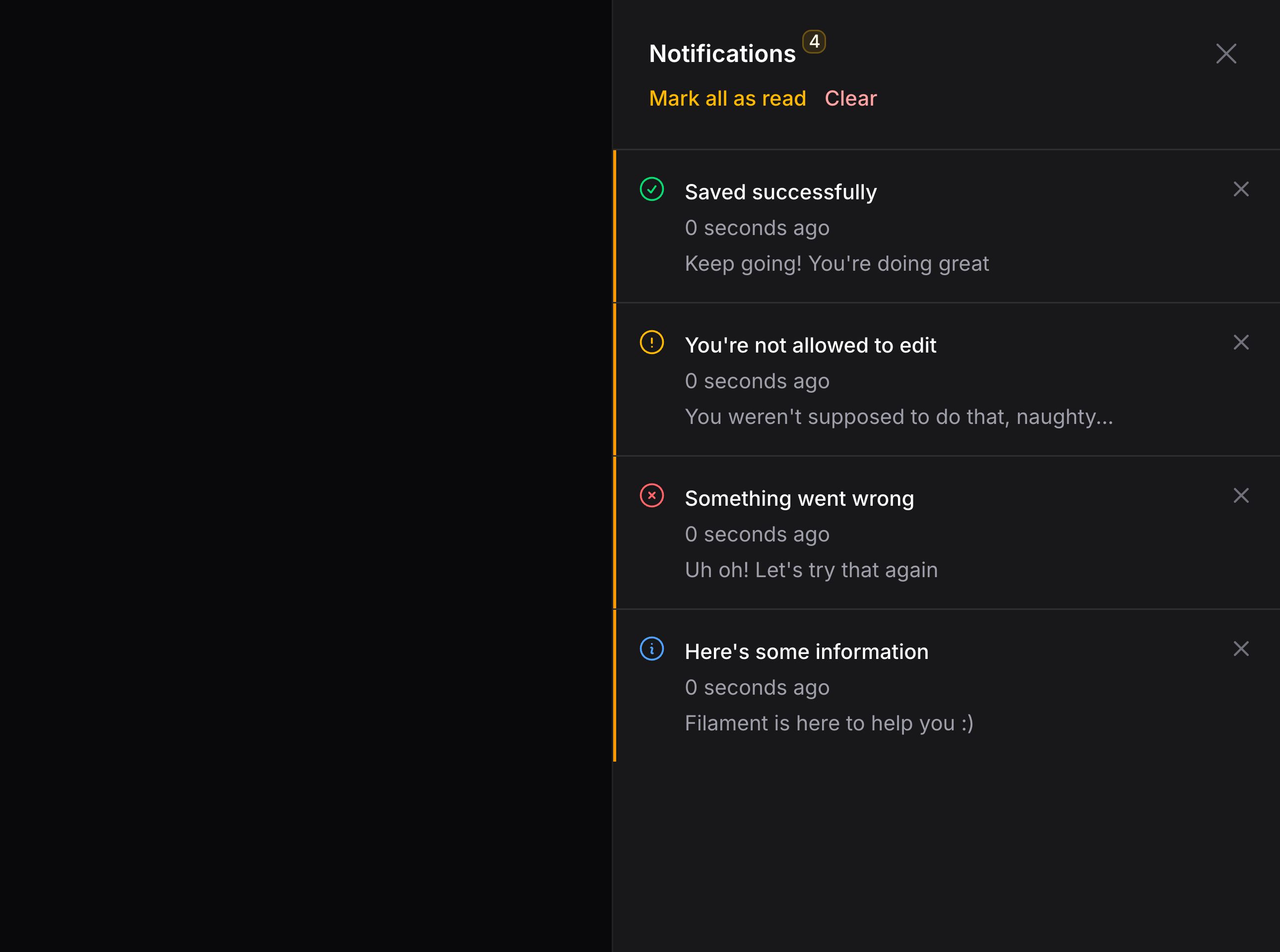 Database notifications