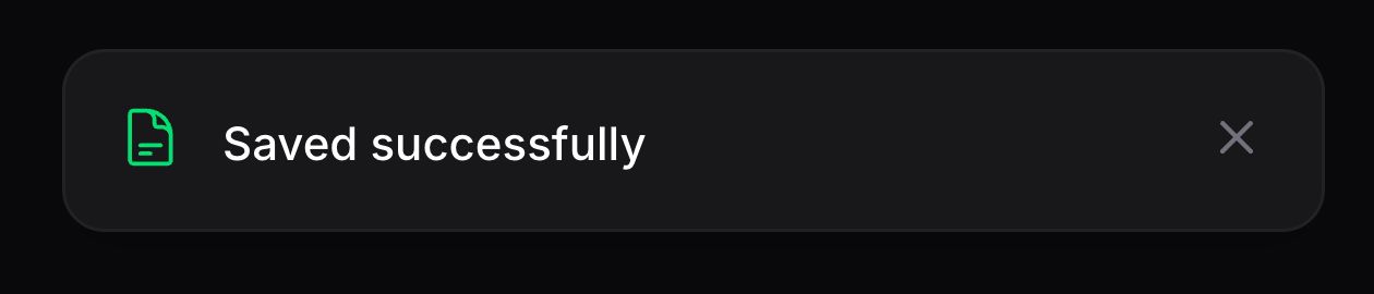 Notification with icon