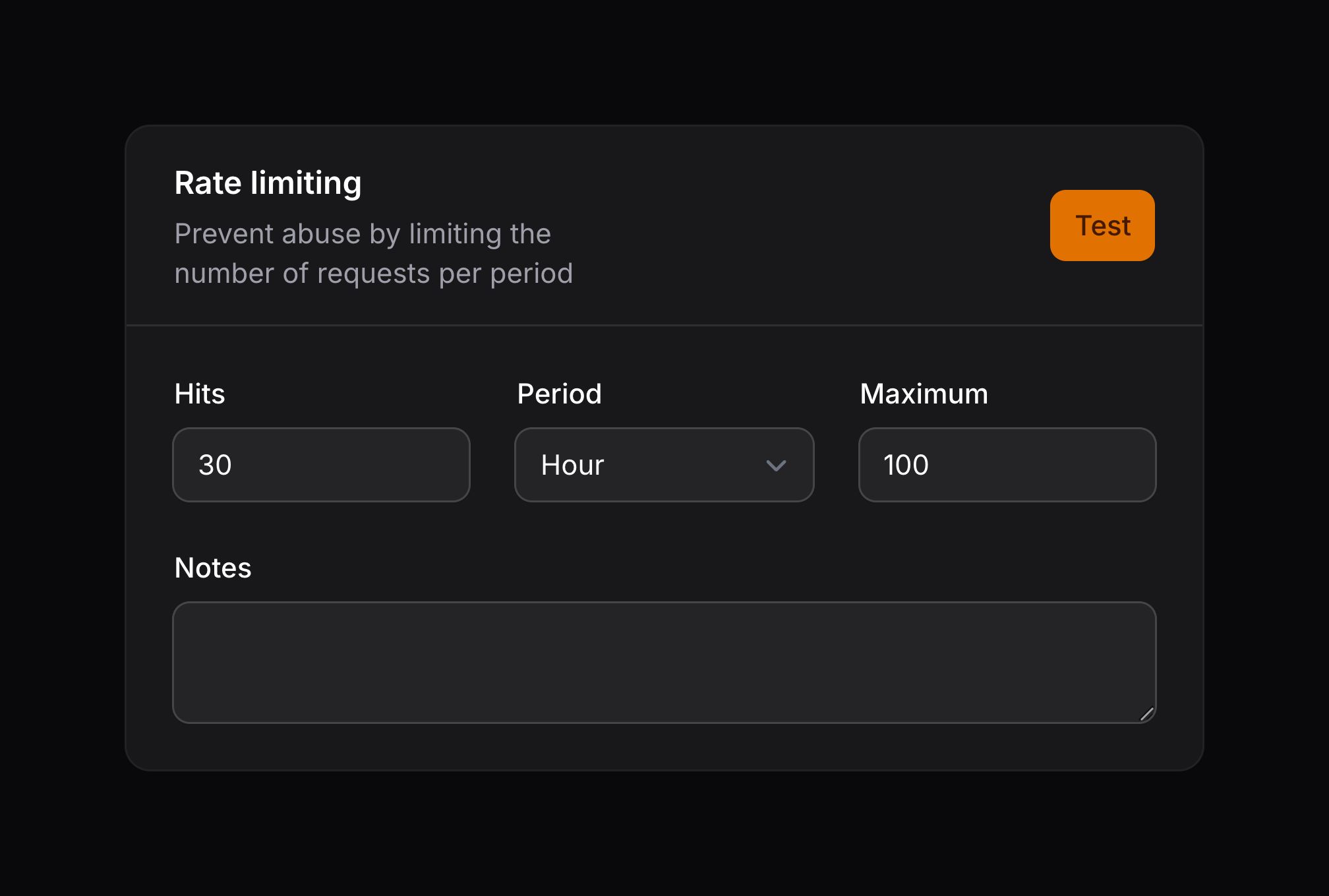 Section with actions in the header