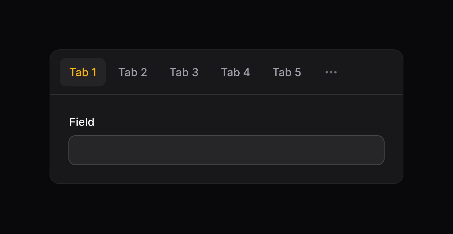Non-scrollable tabs with overflow dropdown