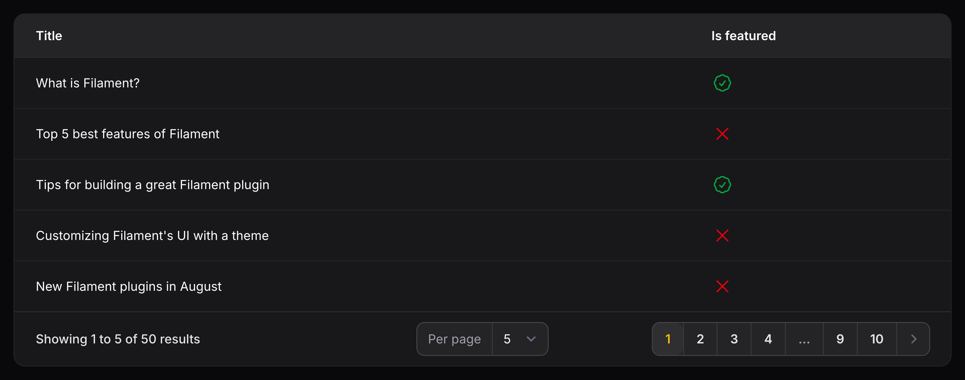 Icon column to display a boolean with custom icons