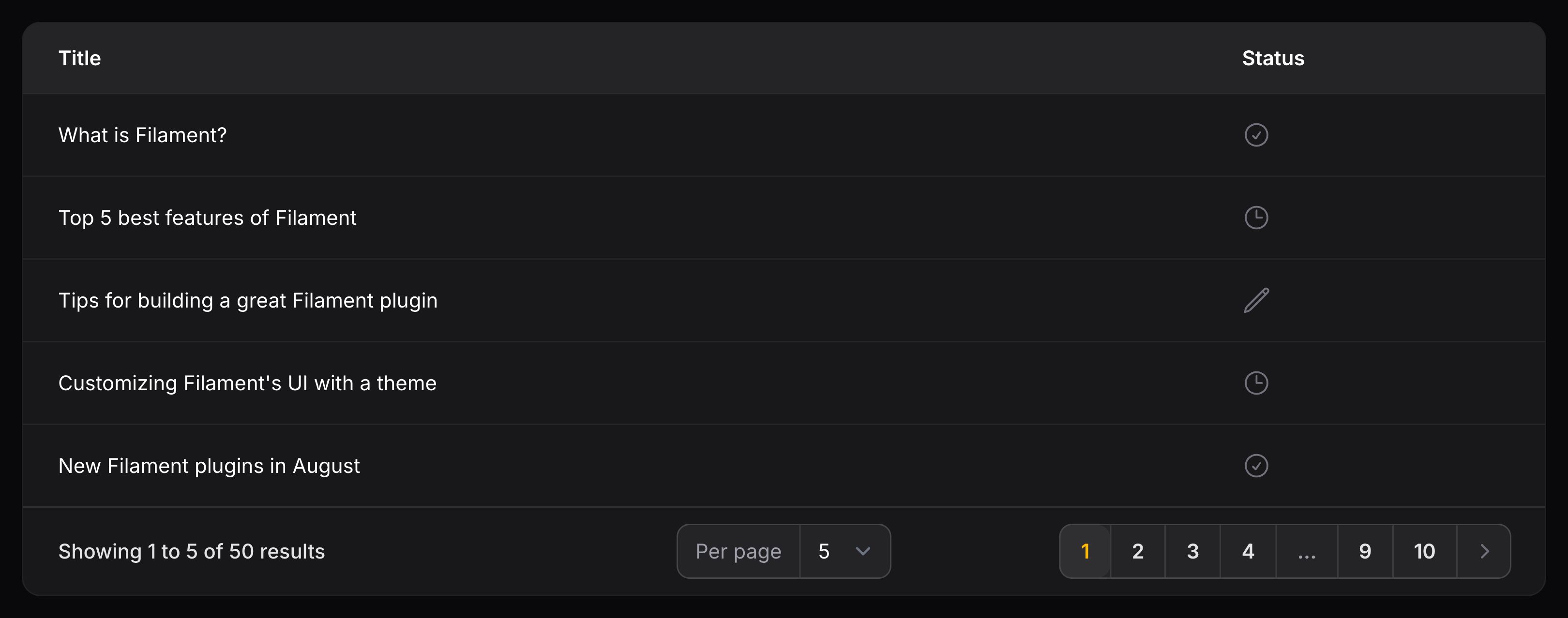 Medium-sized icon column