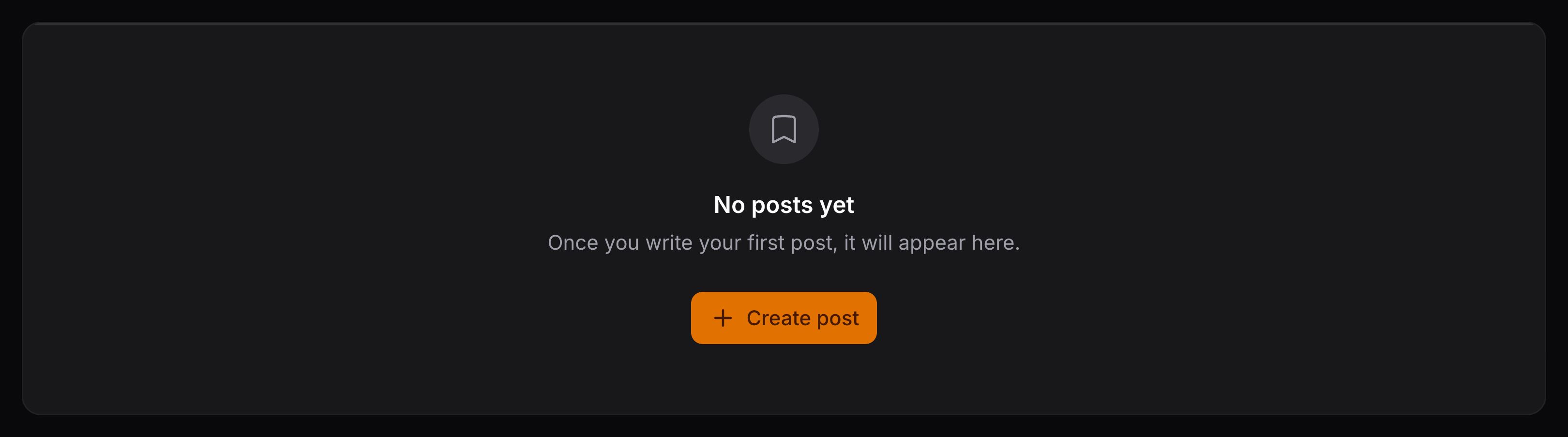 Table with empty state actions