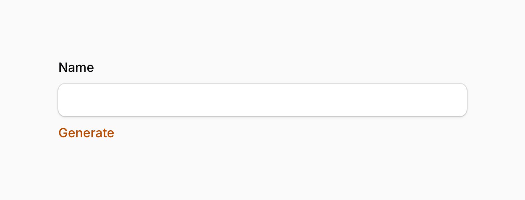 Form field with action below content