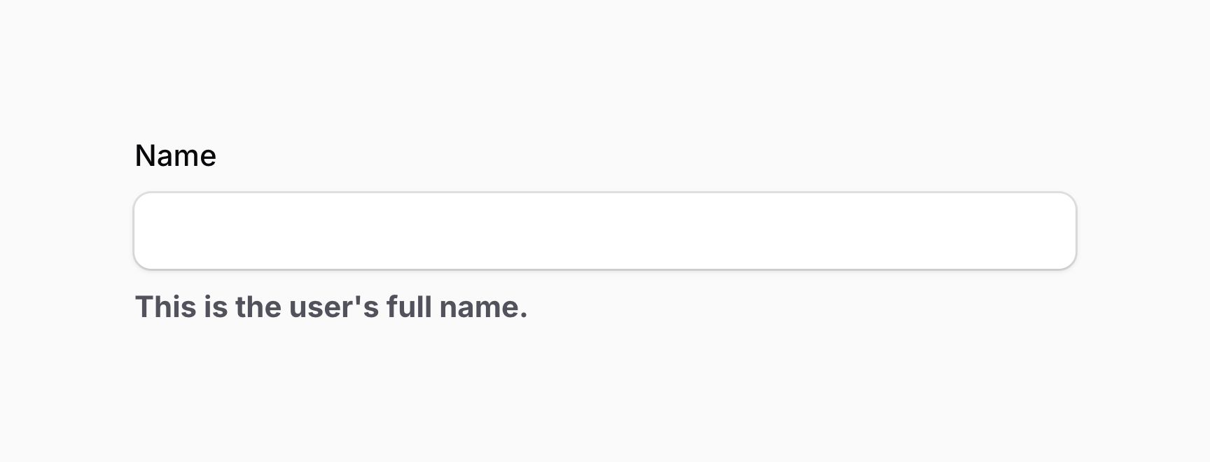 Form field with component below content
