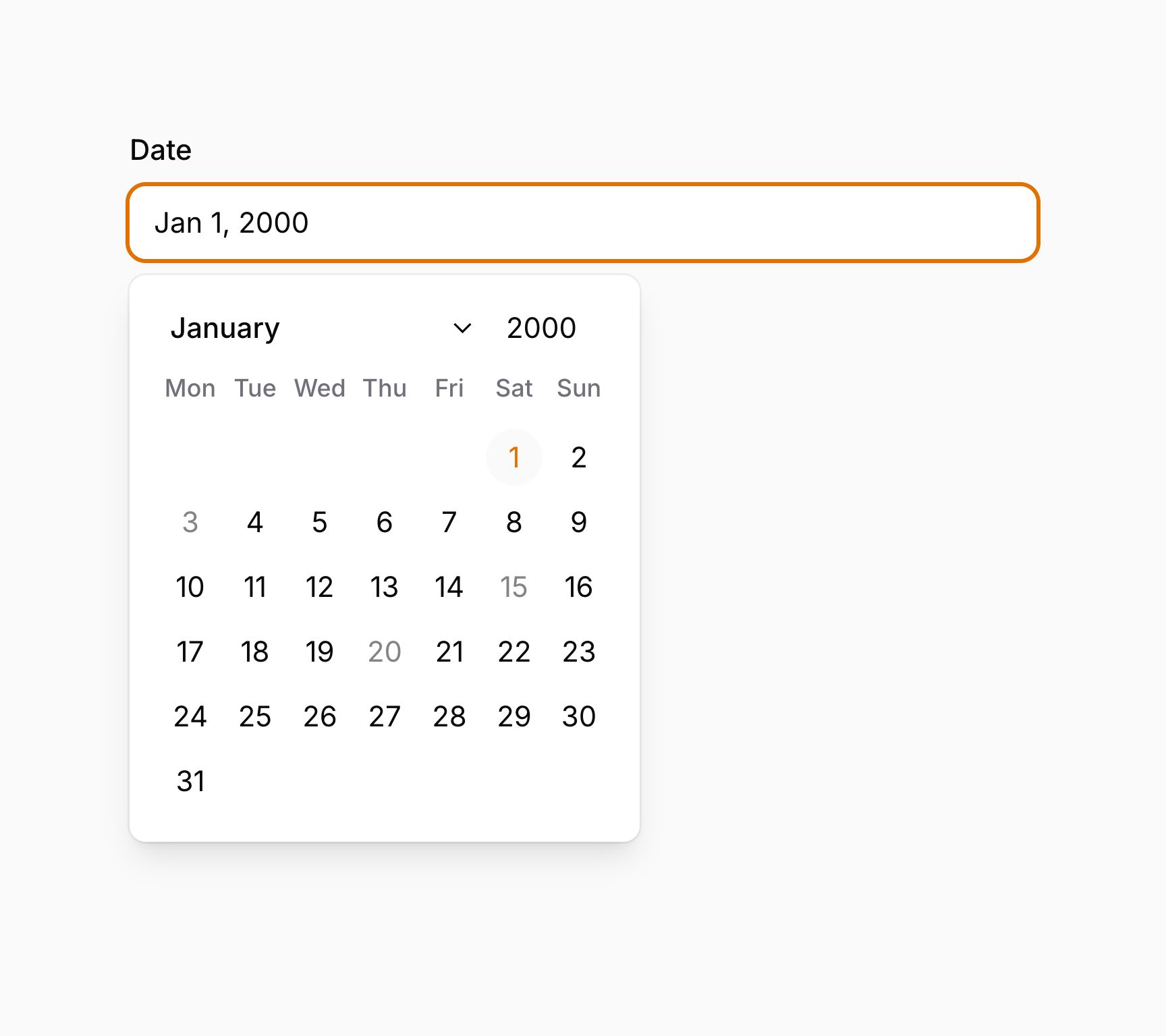 Date time picker where dates are disabled