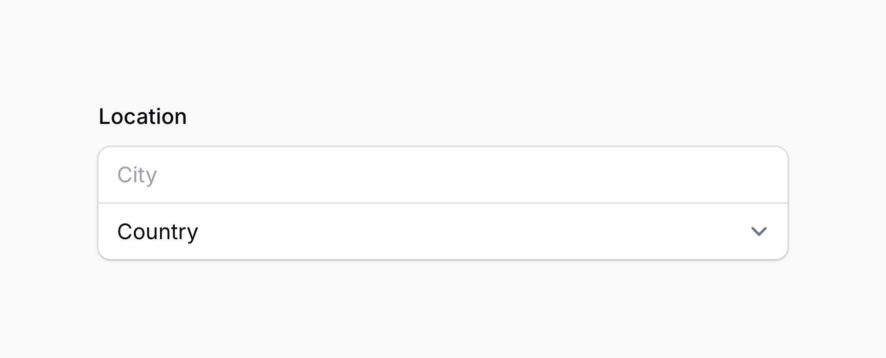 Fused group of form fields with label