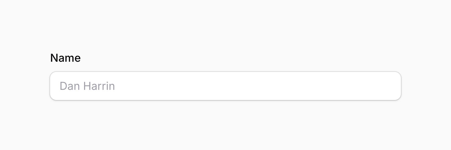 Form field with placeholder