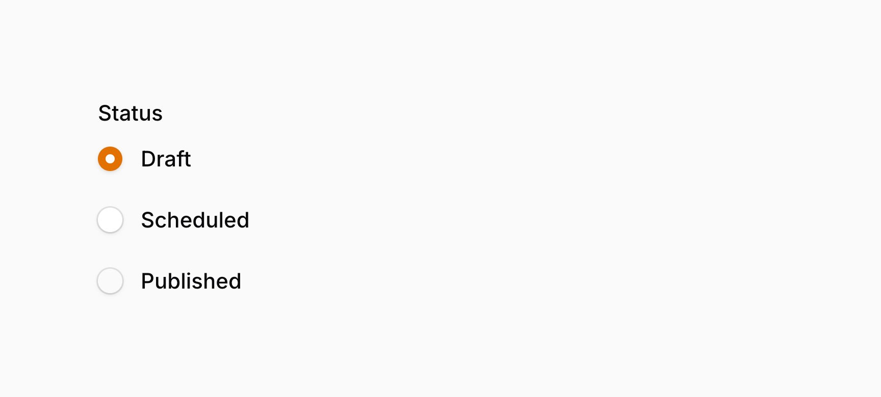 Radio with disabled option