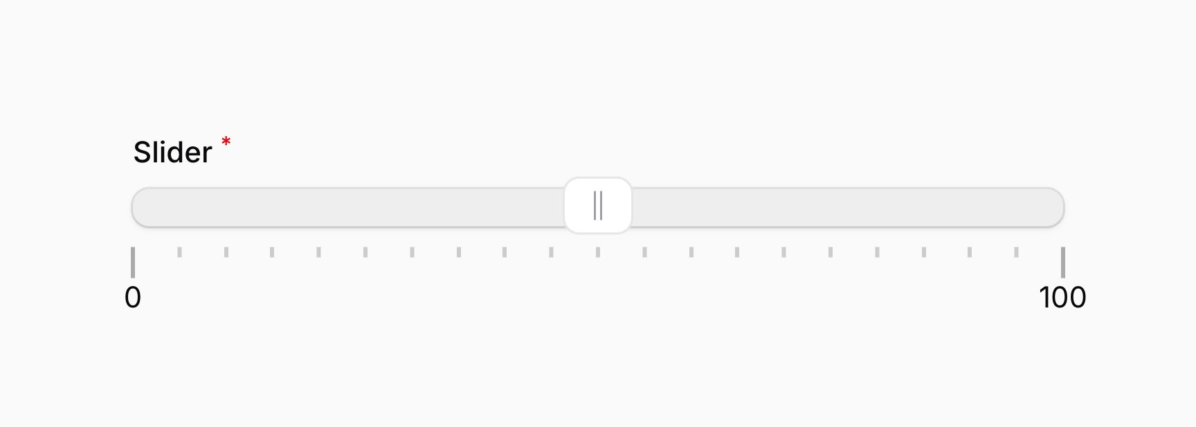 Slider with a custom pips density