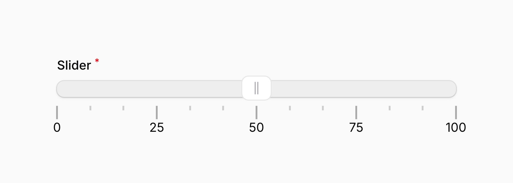 Slider with pips on positions