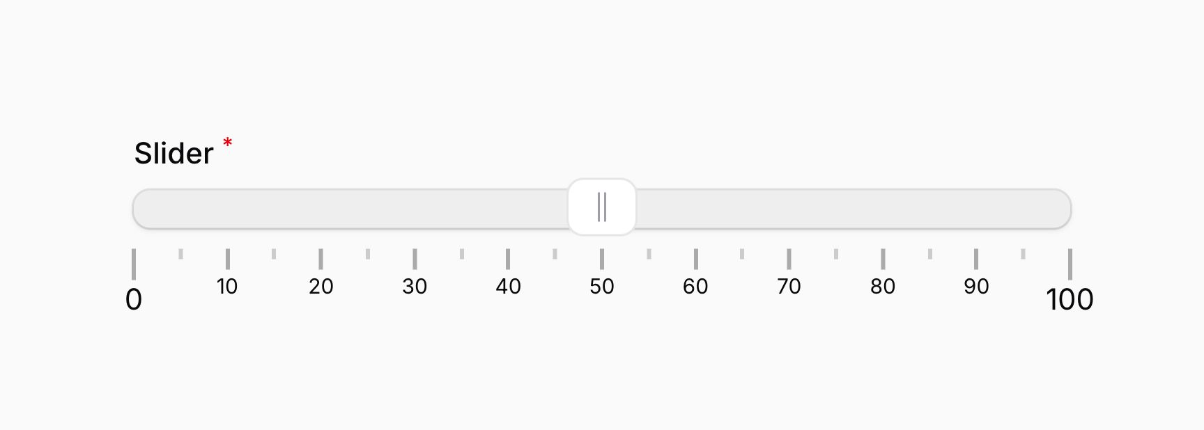 Slider with pips on steps and a custom density