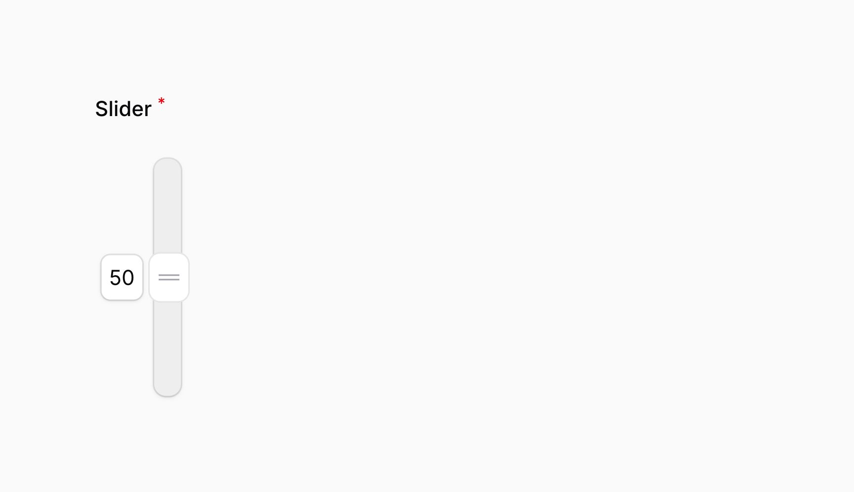 Vertical slider with tooltips