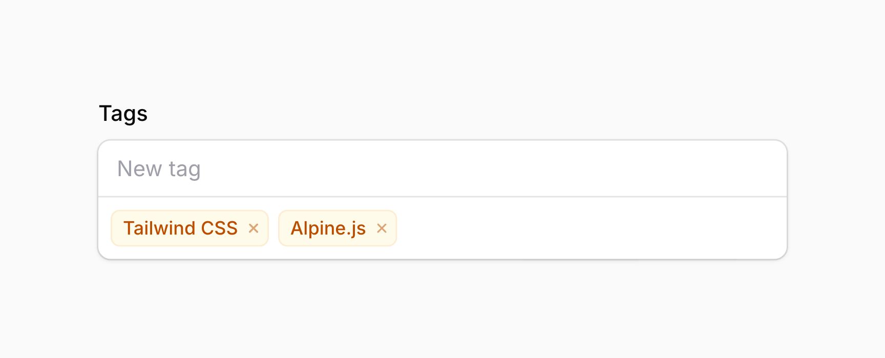Tags input