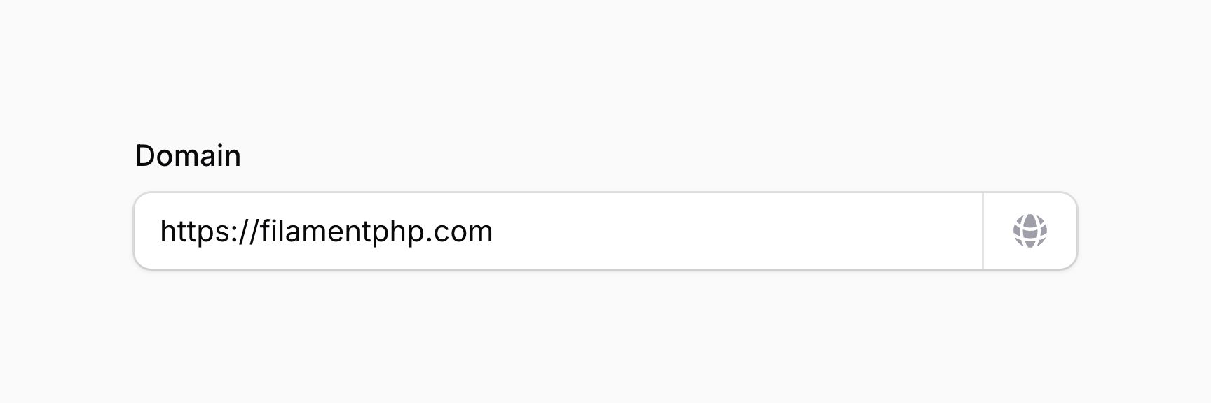 Text input with suffix icon