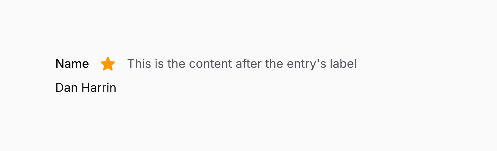 Infolist entry with extra content after label aligned to the start