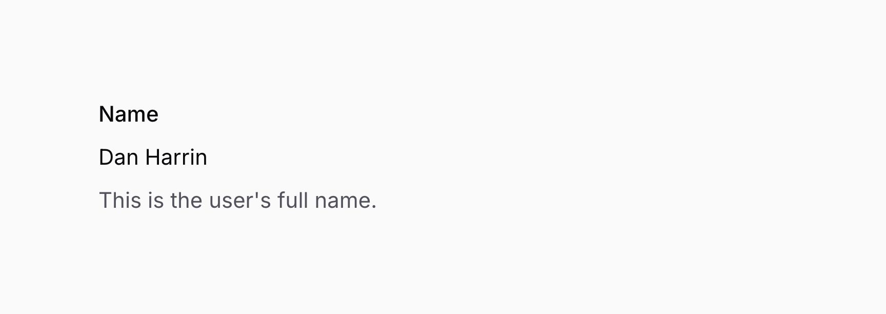 Infolist entry with text below content
