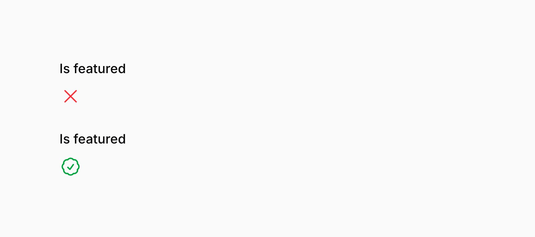 Icon entry to display a boolean with custom icons