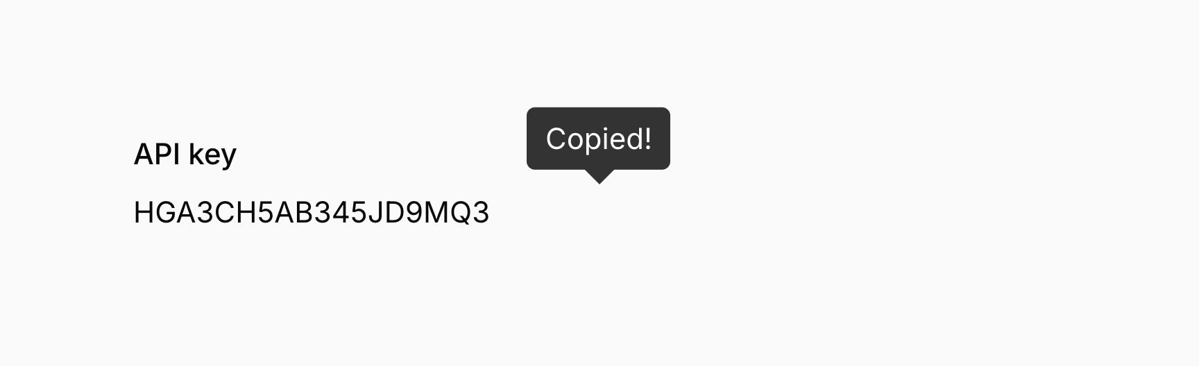 Text entry with a button to copy it