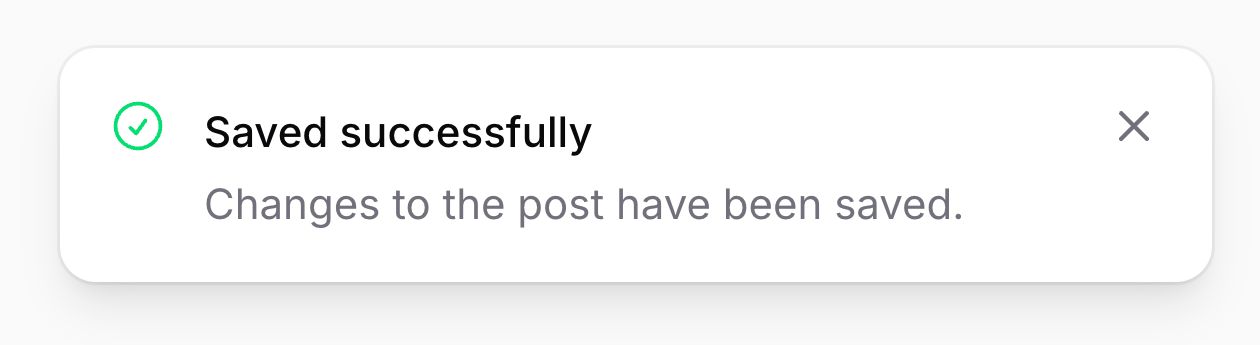 Notification with body text