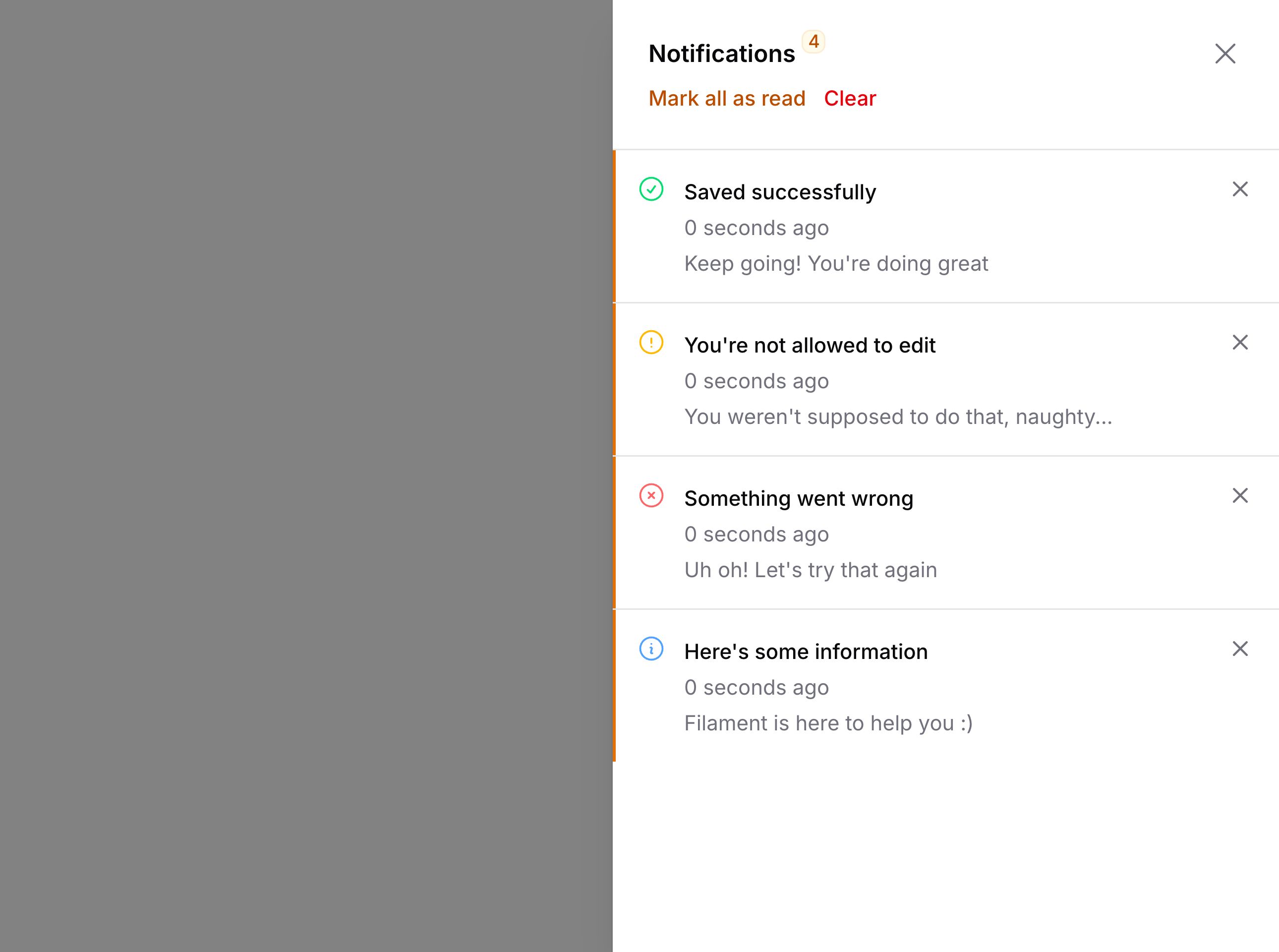Database notifications