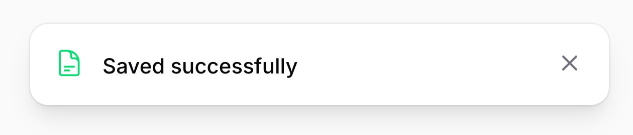 Notification with icon