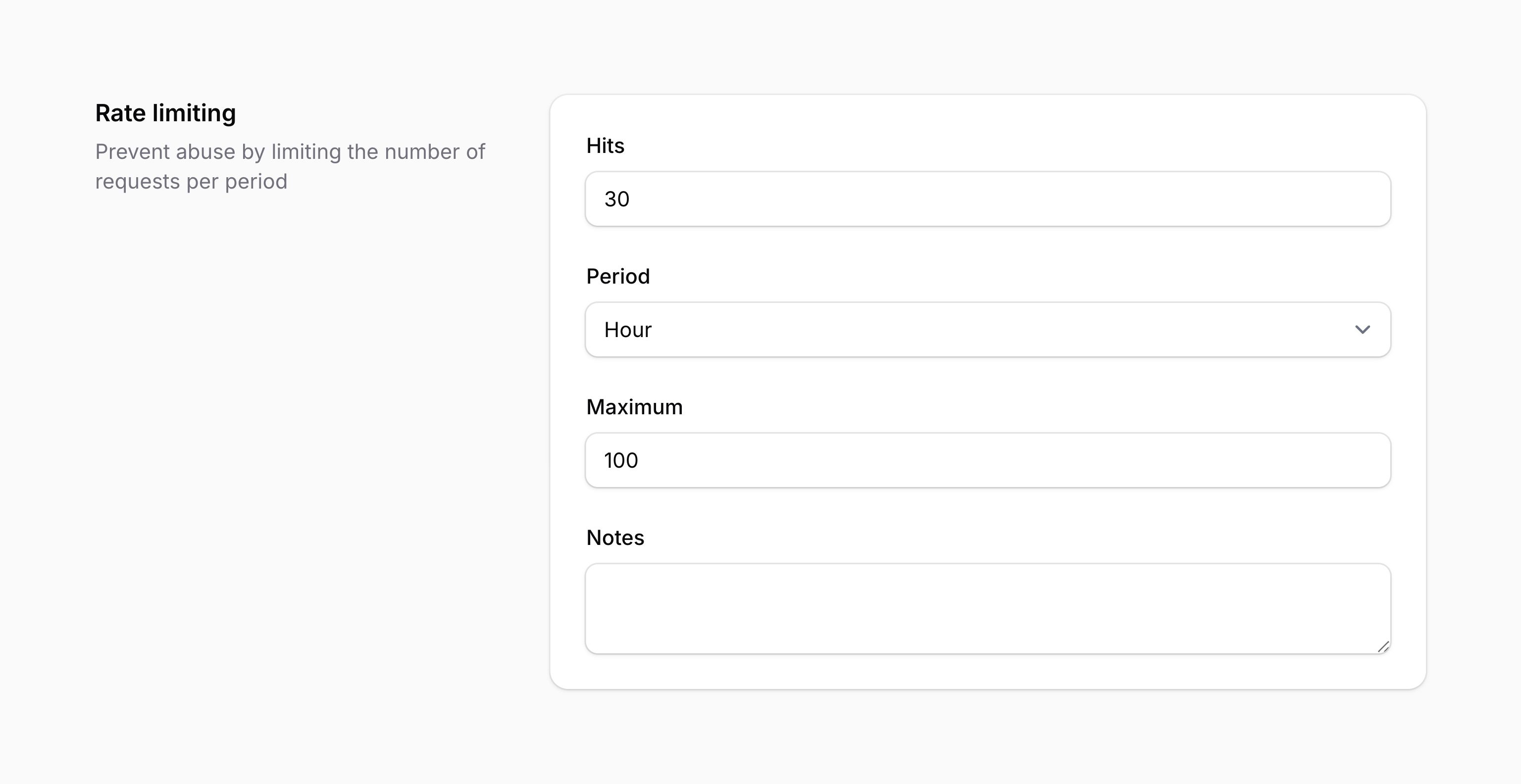 Section with heading and description aside