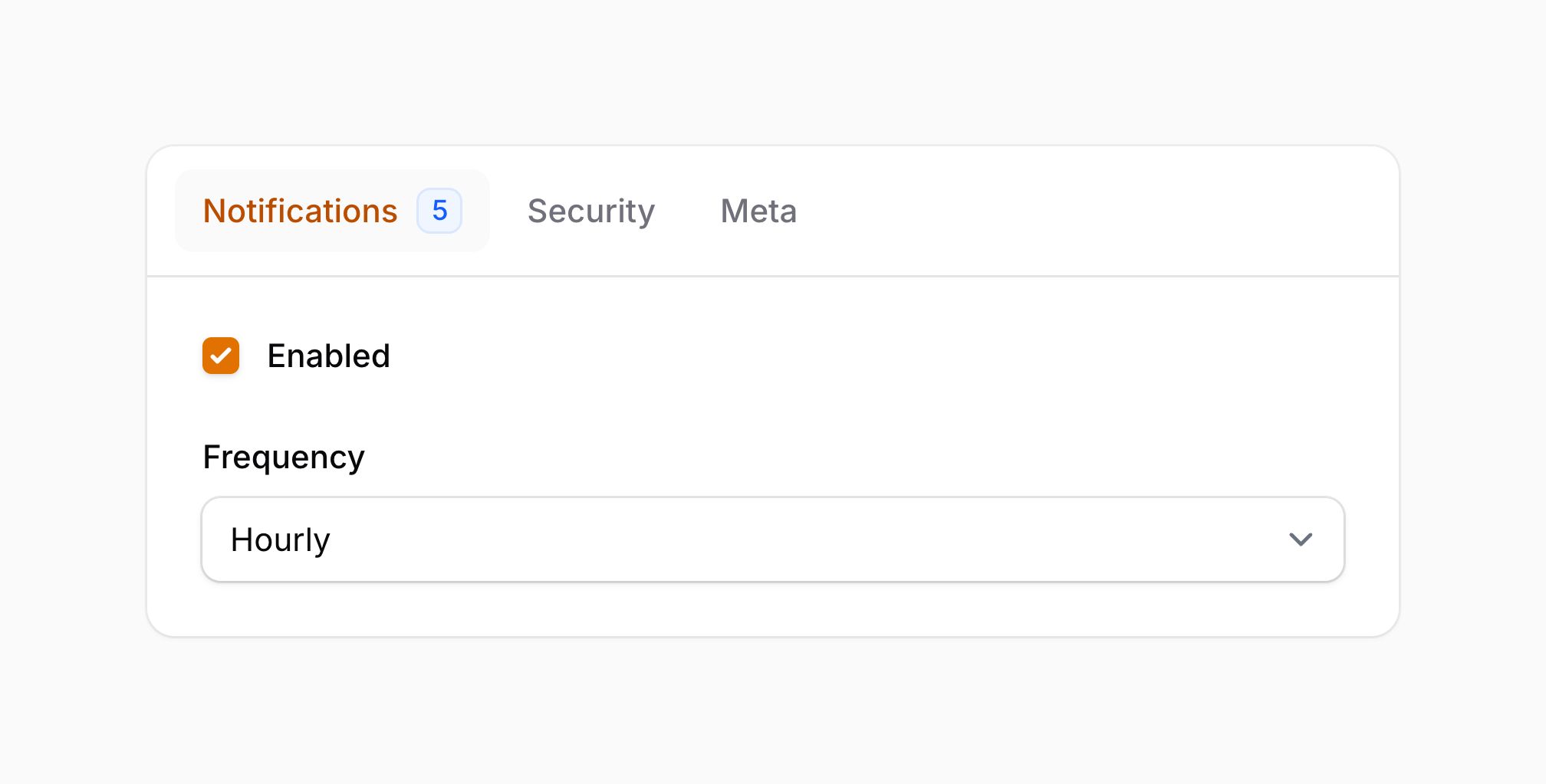 Tabs with badges with color