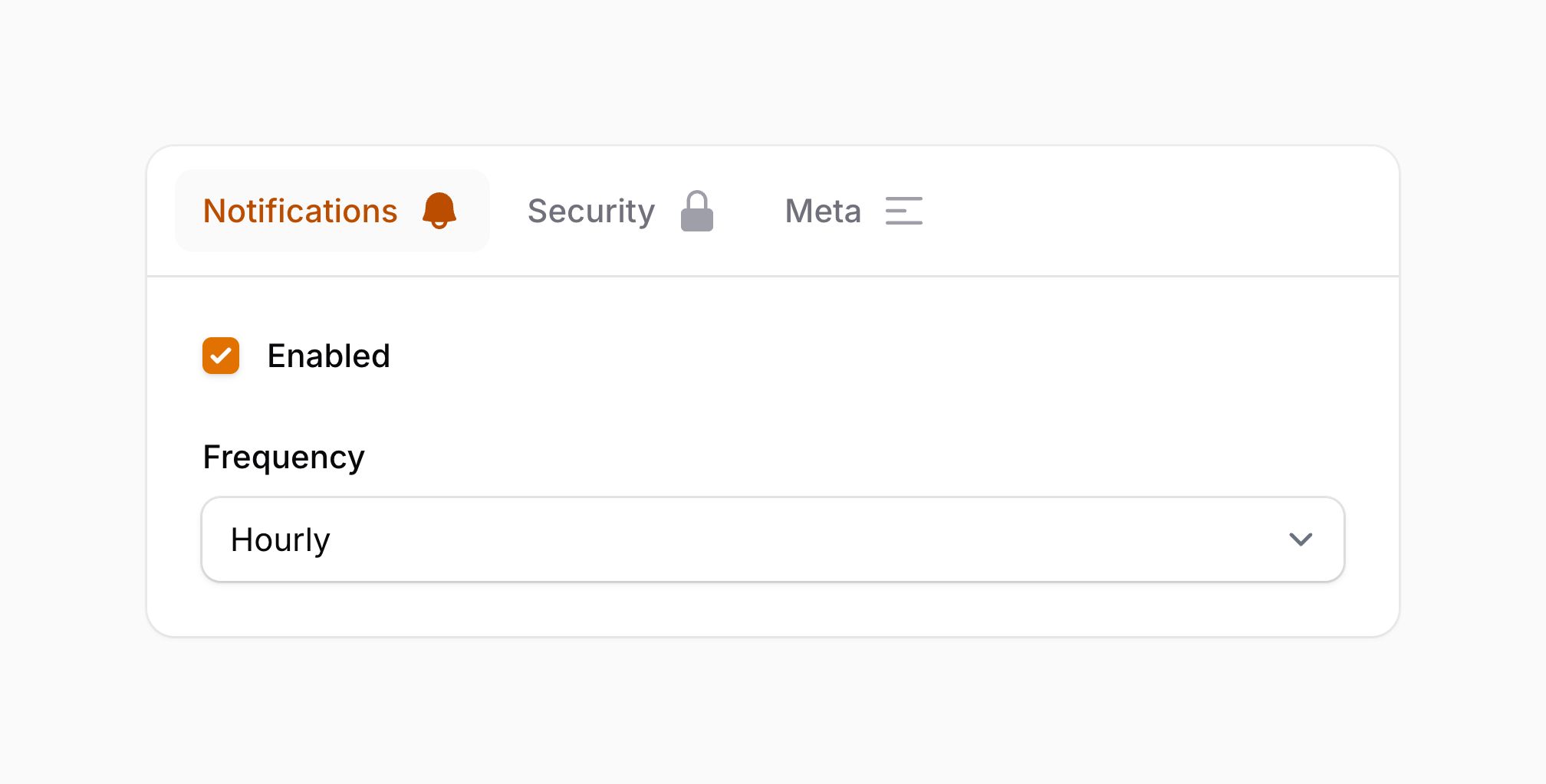 Tabs with icons after their labels