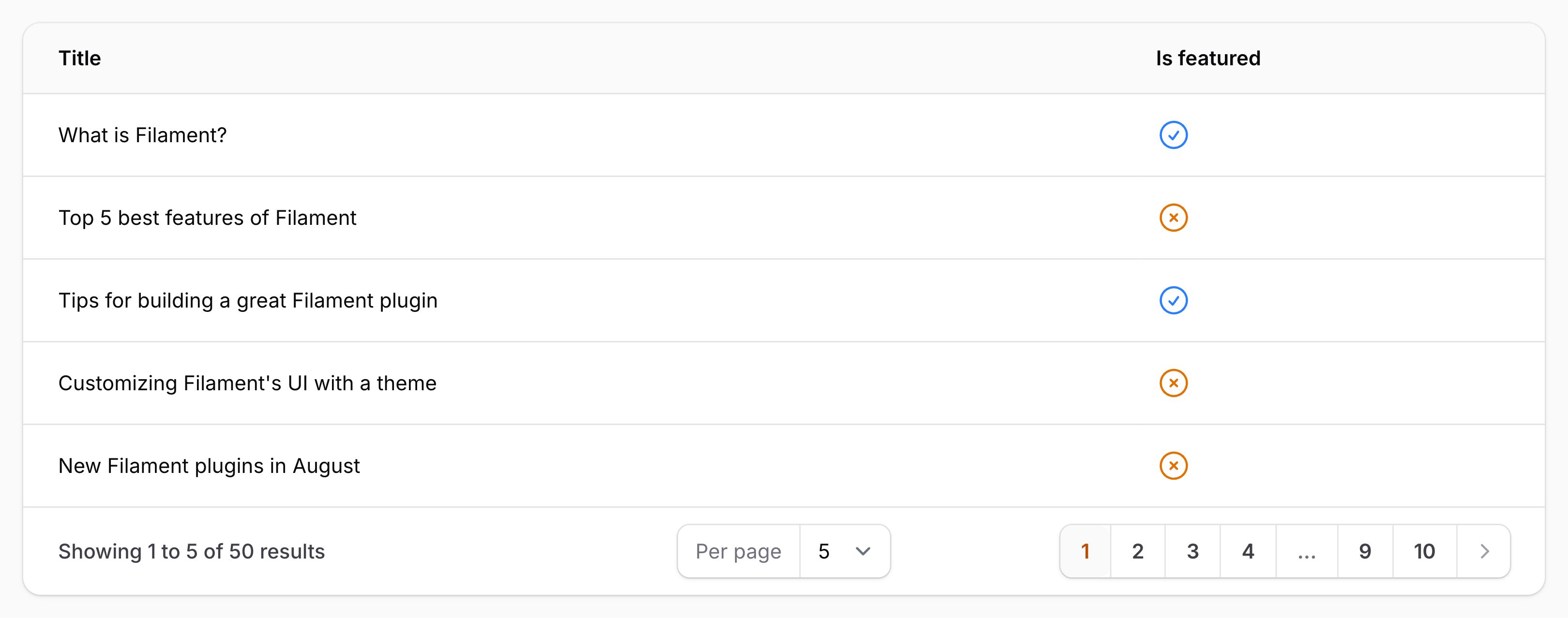 Icon column to display a boolean with custom colors