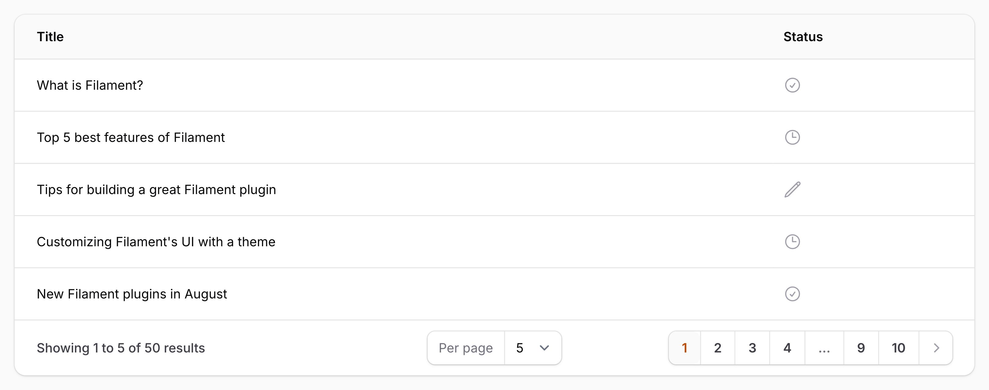 Medium-sized icon column